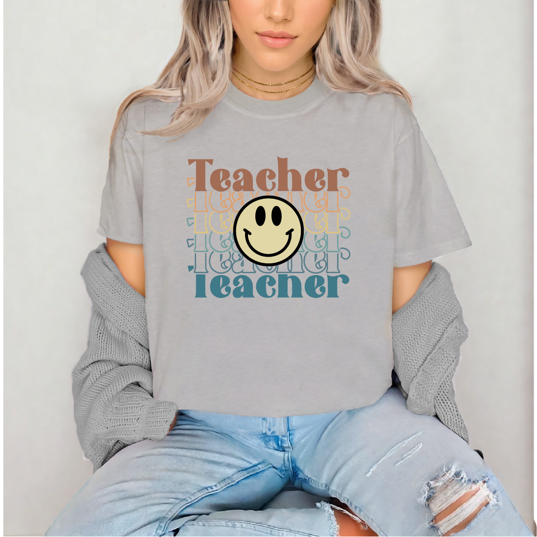 Smiley Face Teacher T-Shirt