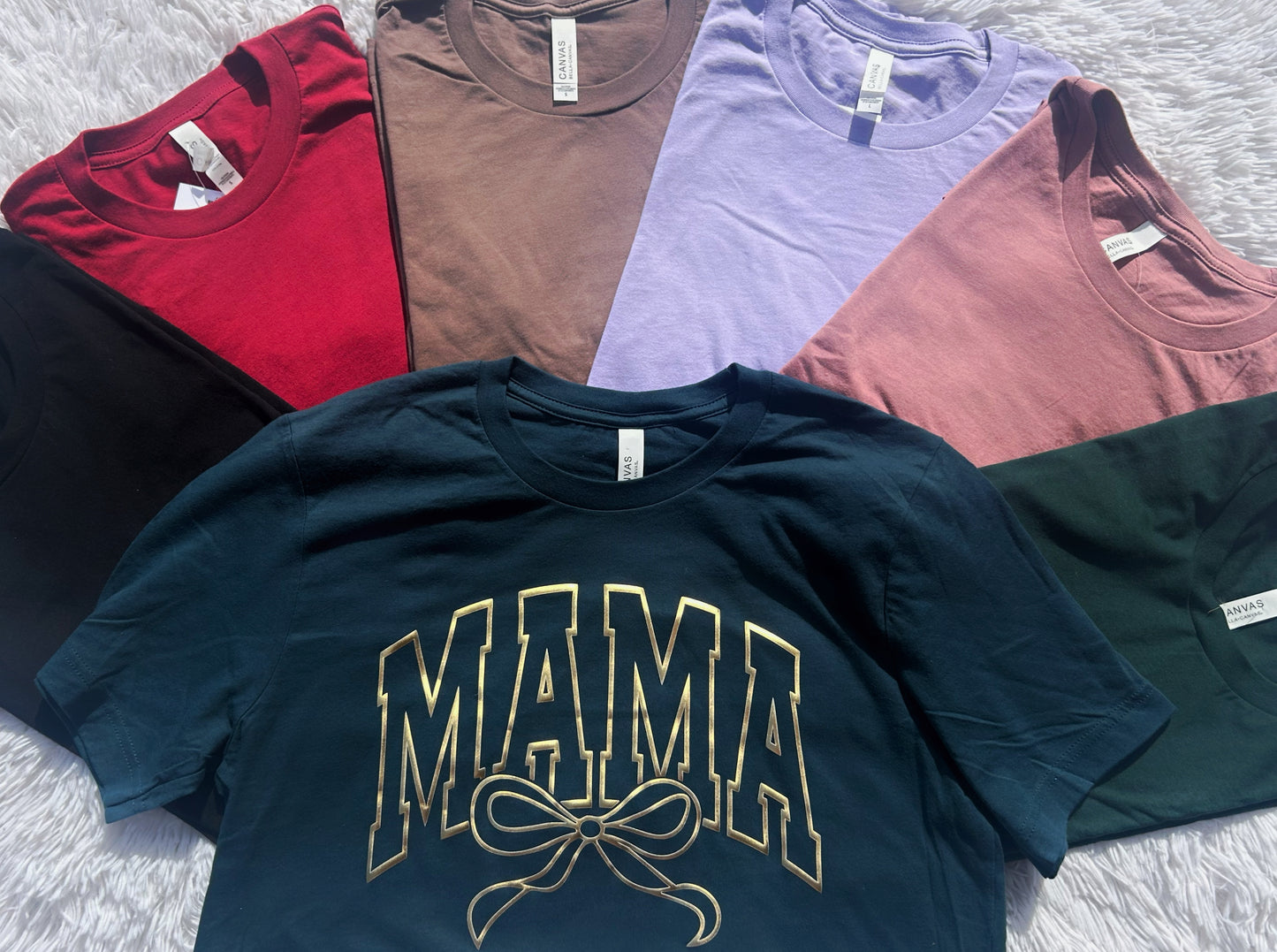 Gold Puff Coquette Mama Tee