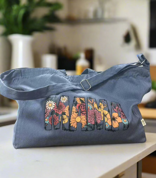 Floral Mama Canvas Tote