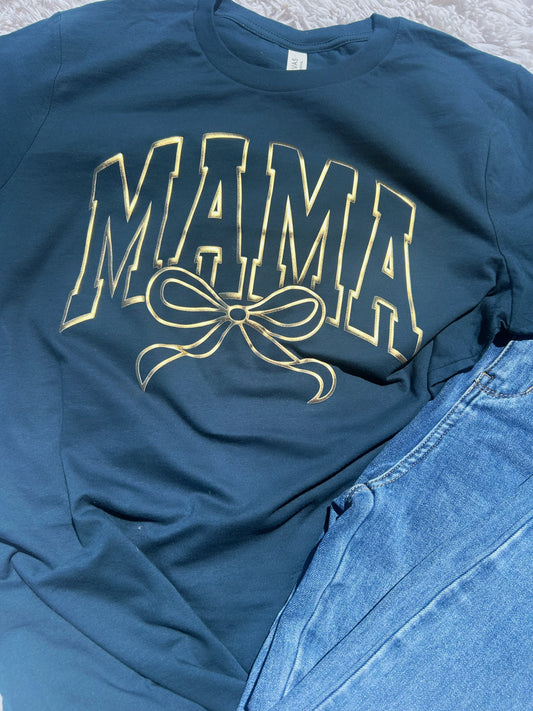 Gold Puff Coquette Mama Tee