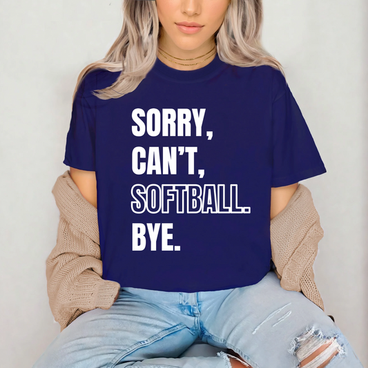 Sorry. Can't. Softball. Bye.